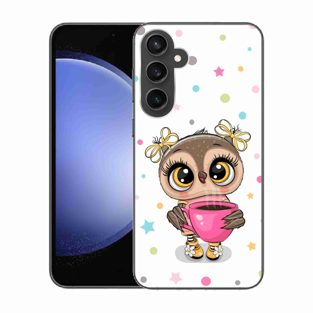 Gelový kryt mmCase na Samsung Galaxy S23 FE - kreslená sovička