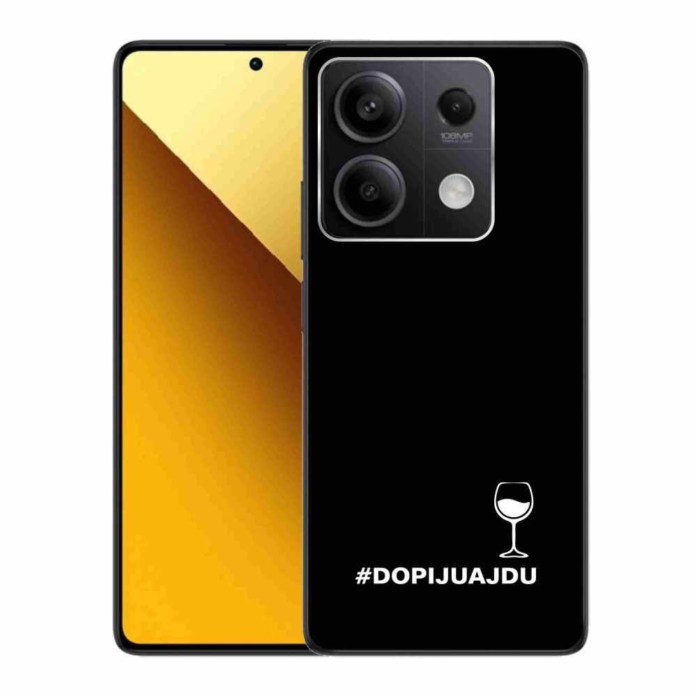 Gelový kryt mmCase na Xiaomi Redmi Note 13 5G - vinný motiv černé pozadí
