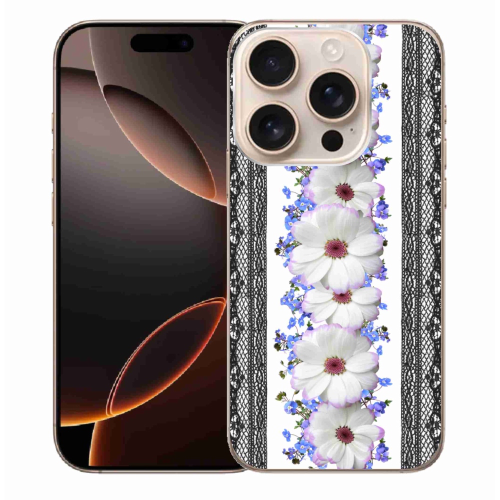 Gelový kryt mmCase na iPhone 16 Pro Max - květiny 8