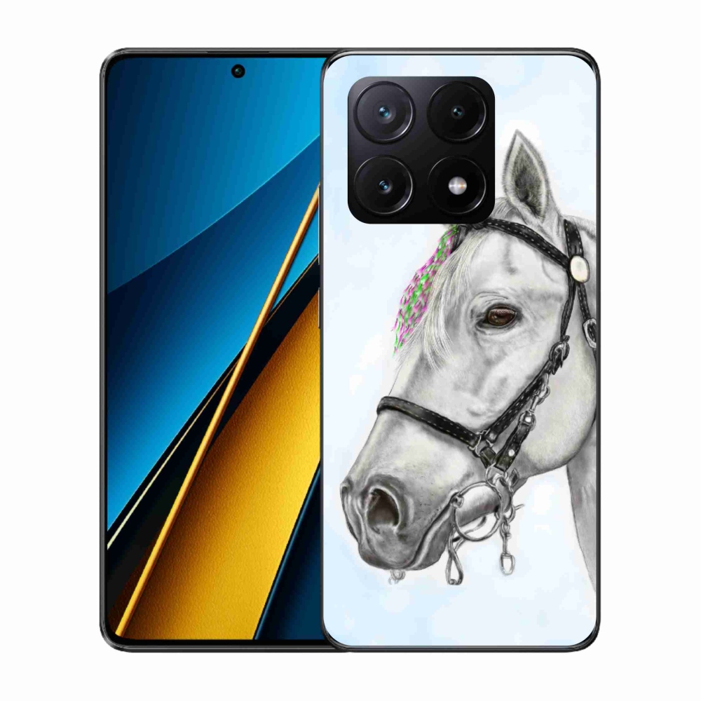 Gelový kryt mmCase na Xiaomi Poco X6 Pro 5G - bílý kůň 1