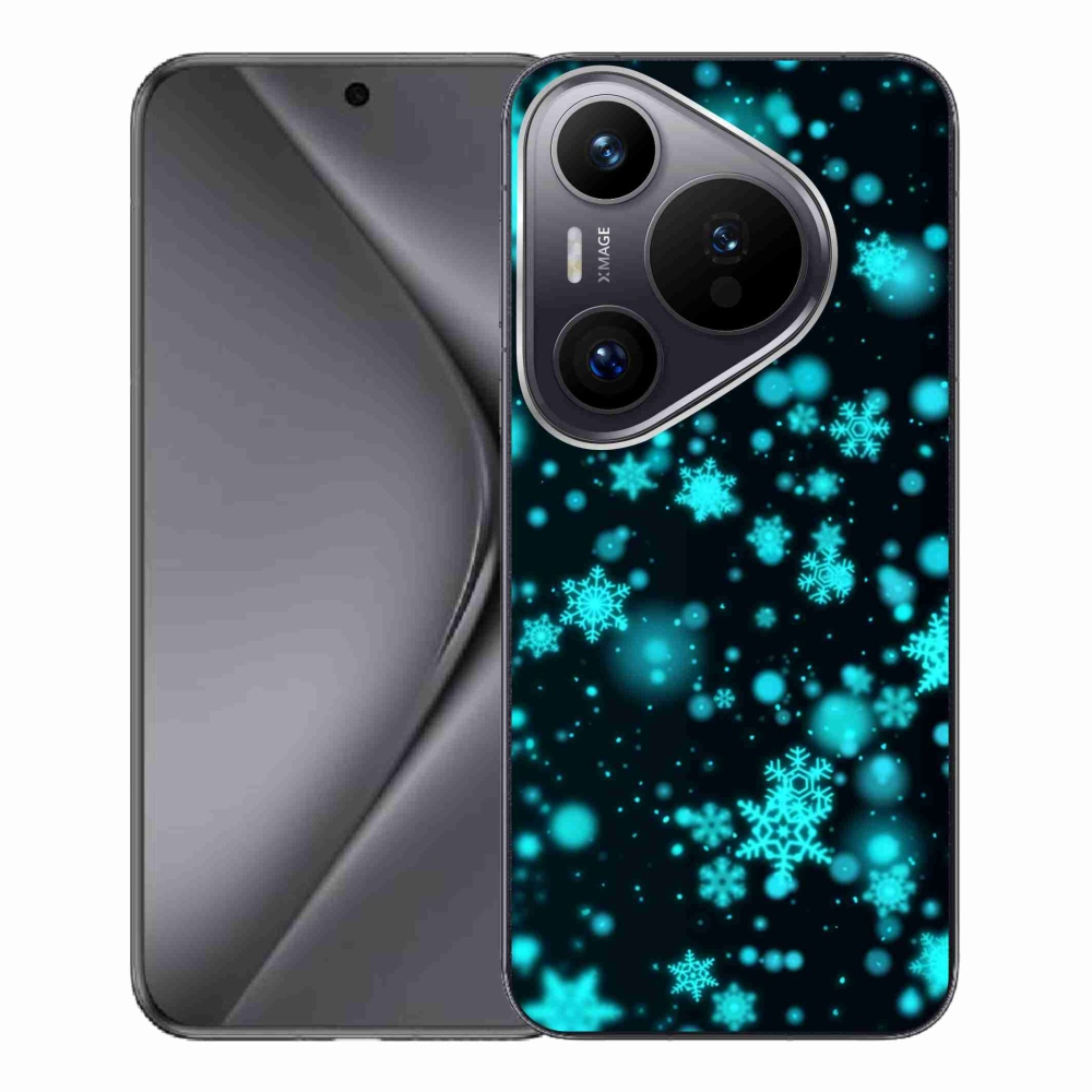 Gelový kryt mmCase na Huawei Pura 70 Pro - sněhové vločky 1