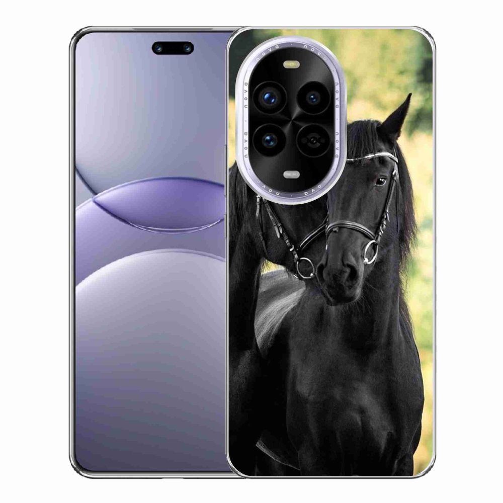 Gelový kryt mmCase na Huawei Nova 13 Pro 5G - dva černí koně
