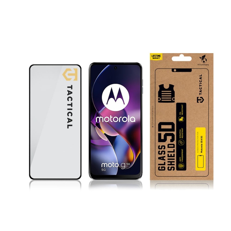 Tactical Glass Shield 5D sklo pro Motorola G54 5G/Power Edition Black 