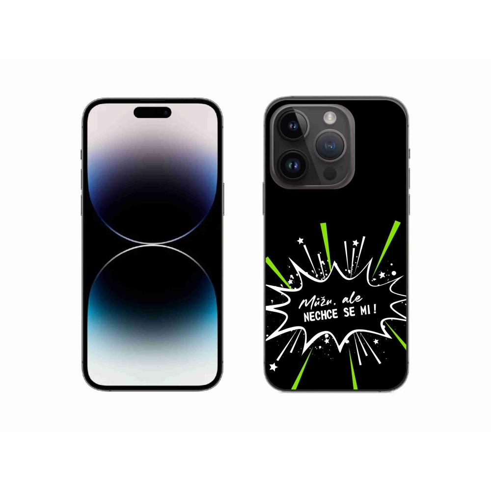Gelový kryt mmCase na iPhone 14 Pro 6.1 - vtipný text 11 černé pozadí