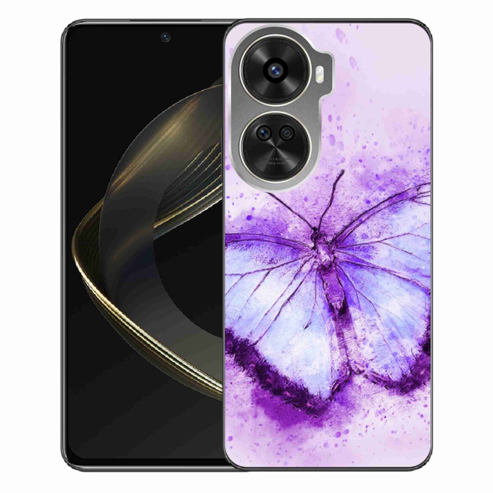 Gelový kryt mmCase na Huawei Nova 12 SE - fialový motýl
