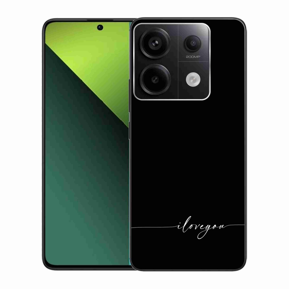 Gelový kryt mmCase na Xiaomi Redmi Note 13 Pro 5G/Poco X6 5G - I love you černé pozadí
