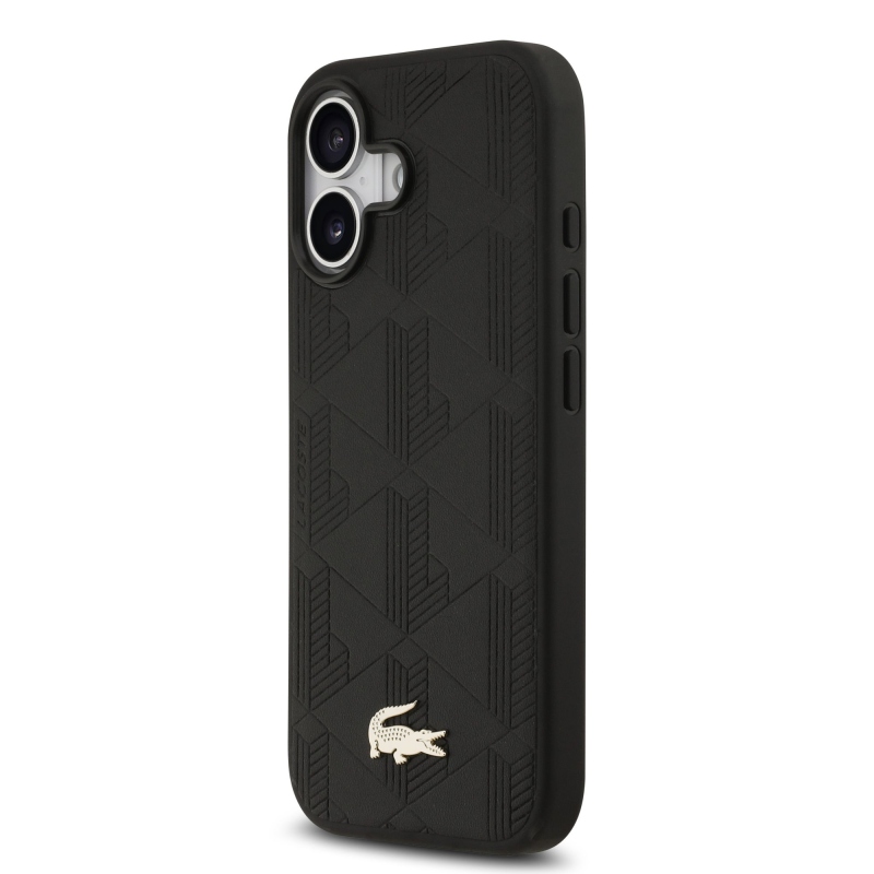 Lacoste PU Nomogramme Gold Logo MagSafe Zadní Kryt pro iPhone 17 Black