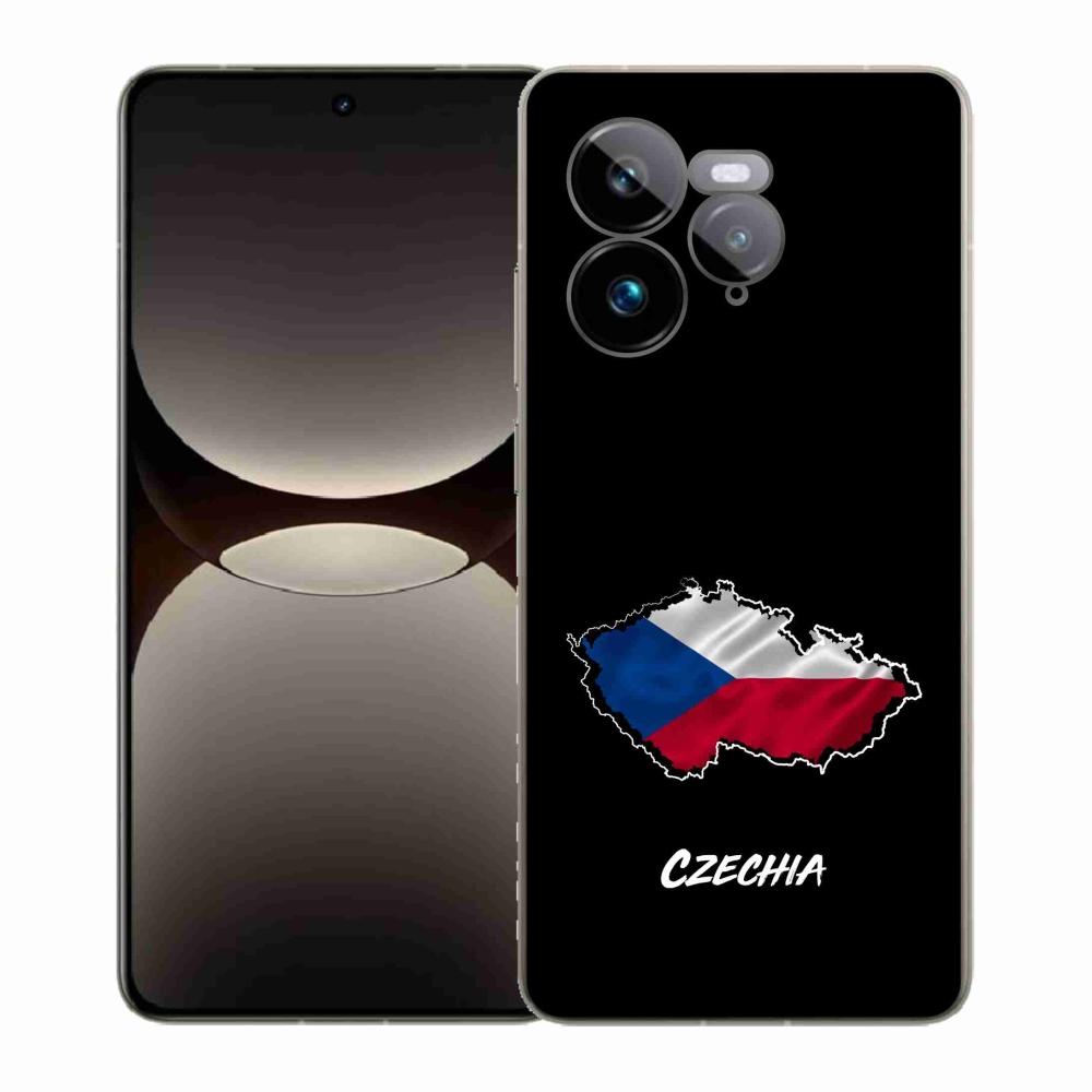 Gelový kryt mmCase na Realme GT 7 Pro 5G - Czechia černé pozadí