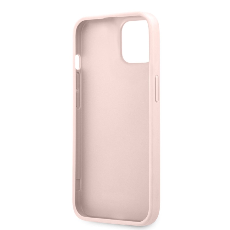 Guess PU 4G Metal Logo Zadní Kryt pro iPhone 13 Pink