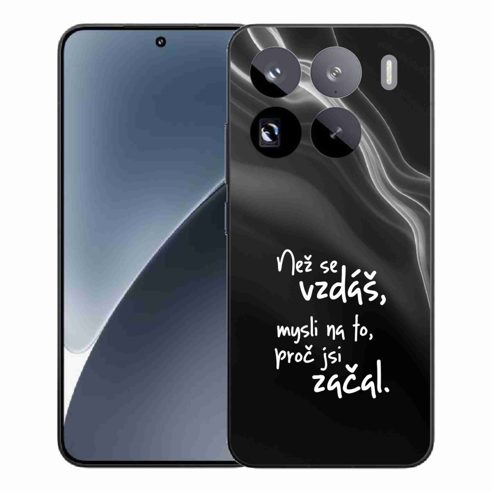Gelový kryt mmCase na Xiaomi 15 Pro - citát 2 černé pozadí