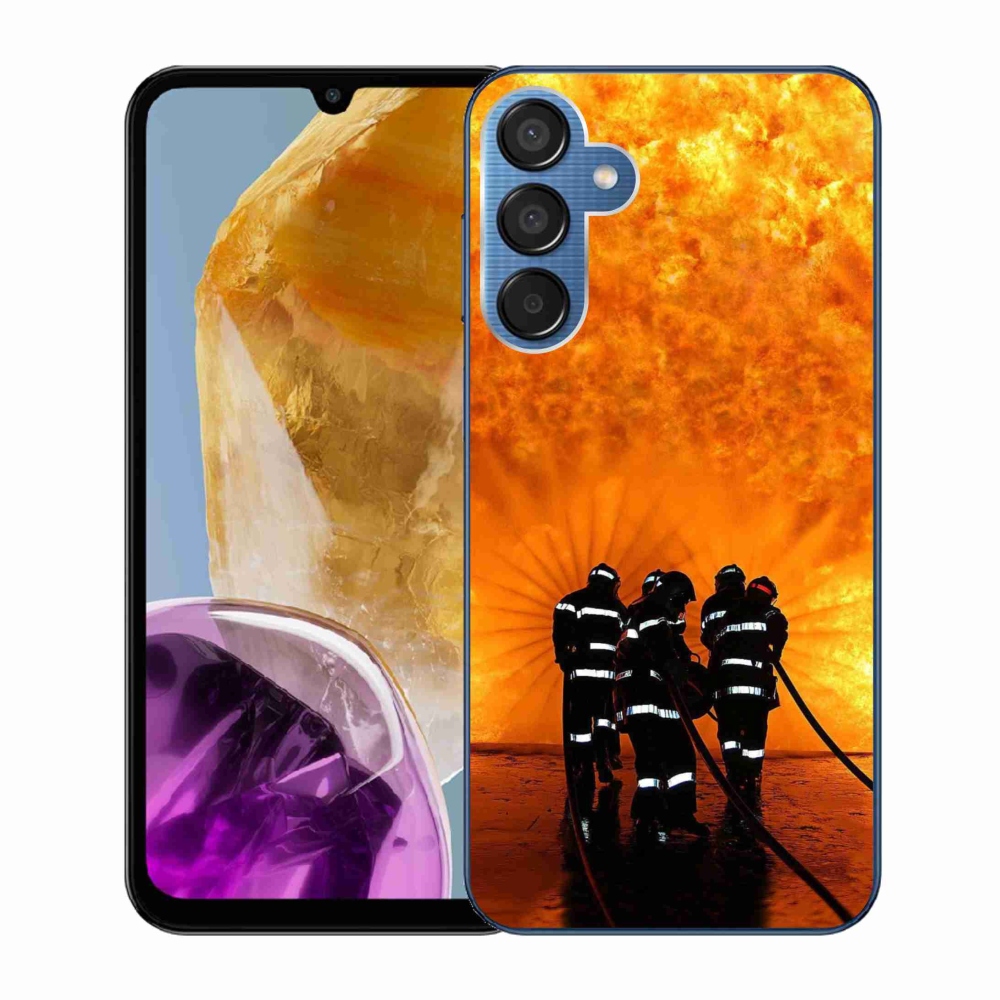 Gelový kryt mmCase na Samsung Galaxy M15 5G - požár