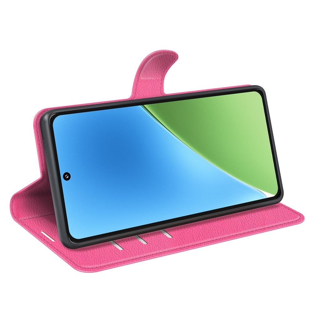 Litchi knížkové pouzdro na Xiaomi 15 - rose