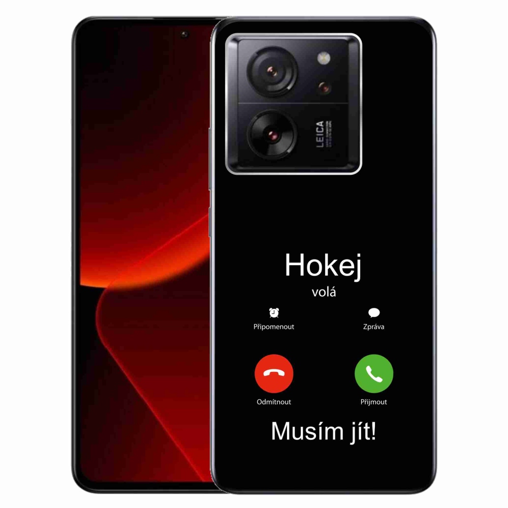 Gelový kryt mmCase na Xiaomi 13T/13T Pro - hokej volá černé pozadí