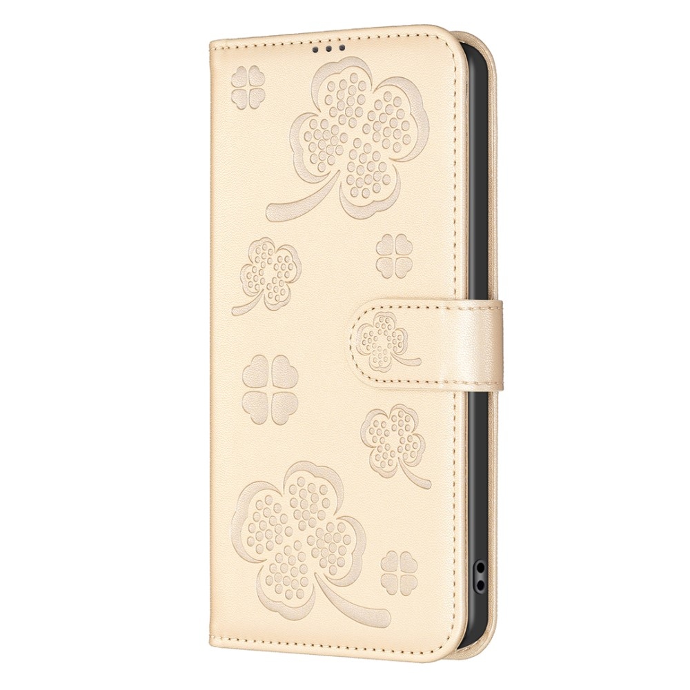 Clover knížkové pouzdro na Xiaomi Redmi Note 14 Pro - zlaté