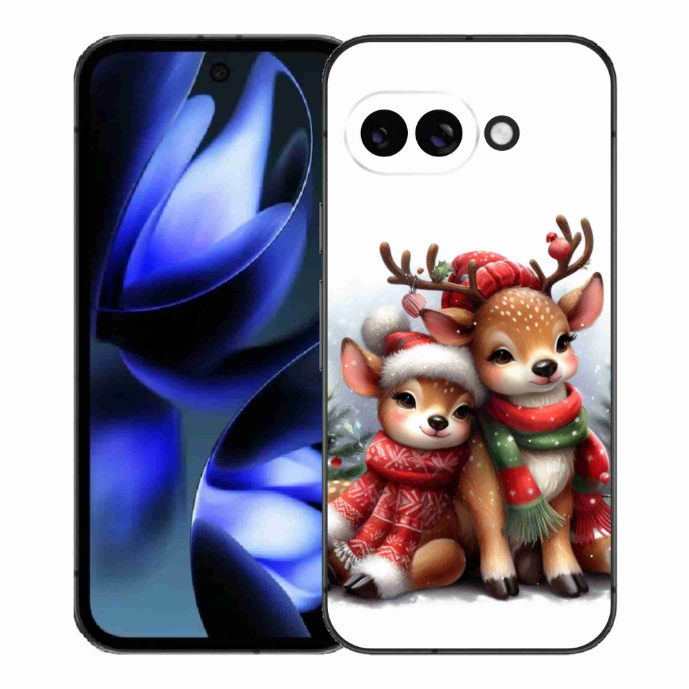 Gelový kryt mmCase na Google Pixel 9a - vánoční sobi