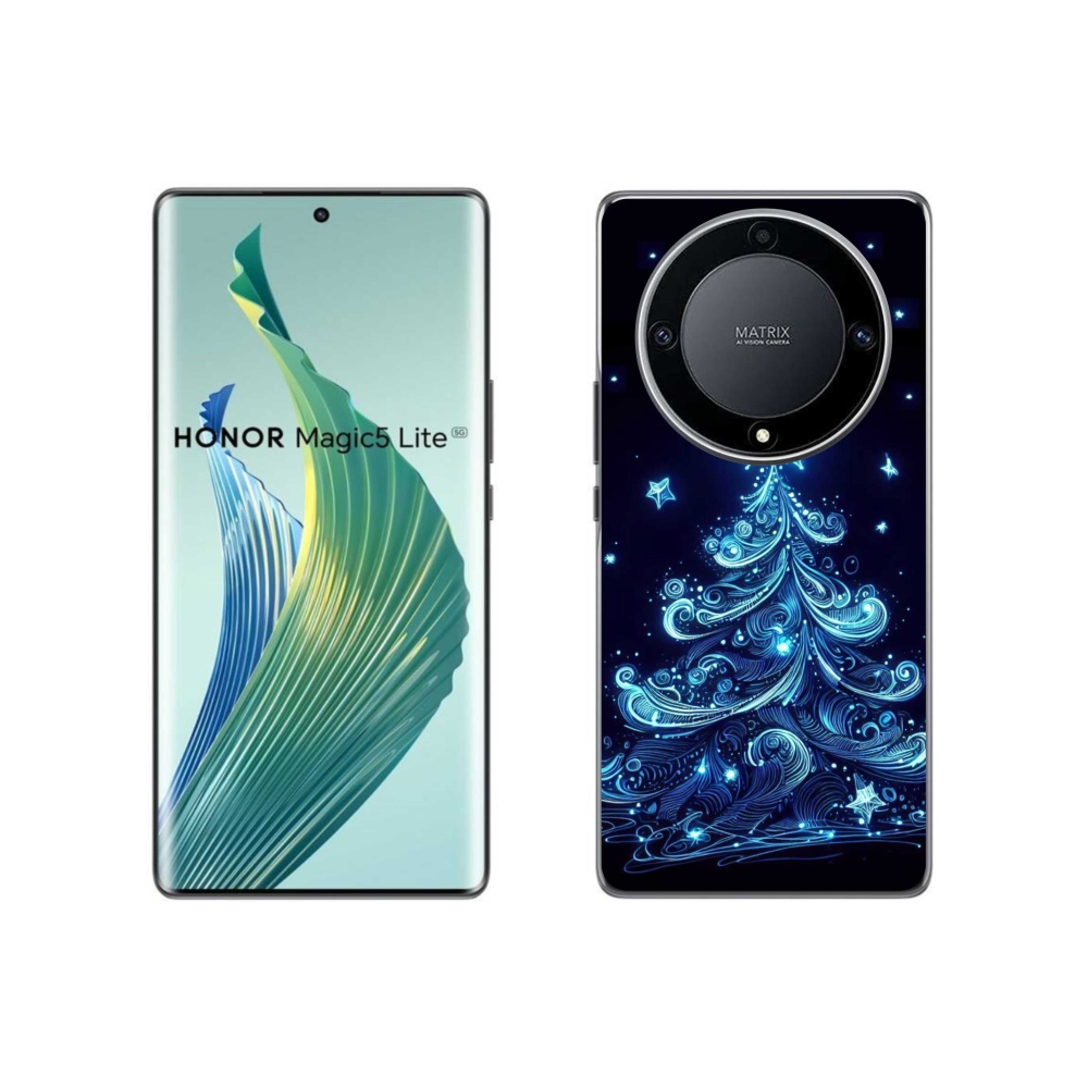Gelový kryt mmCase na Honor Magic 5 Lite 5G - neonový vánoční stromek 4