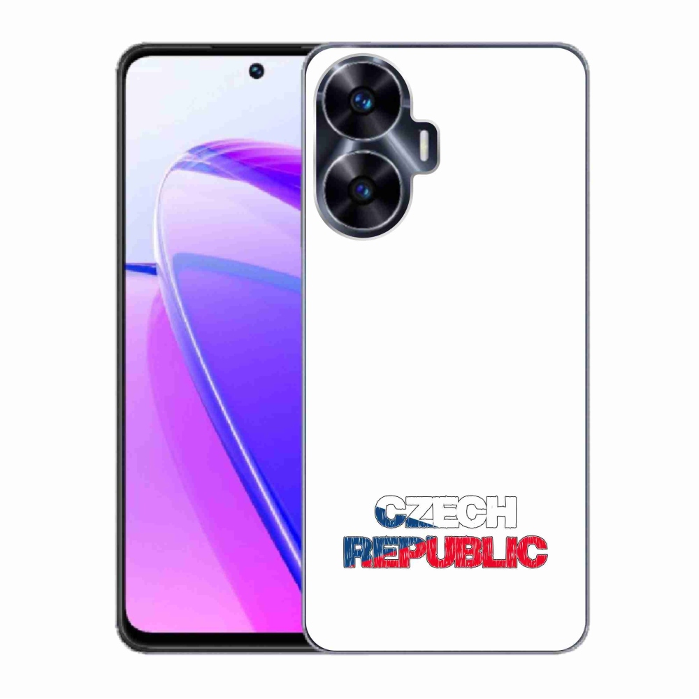 Gelový kryt mmCase na Realme C55 - Czech Republic bílé pozadí