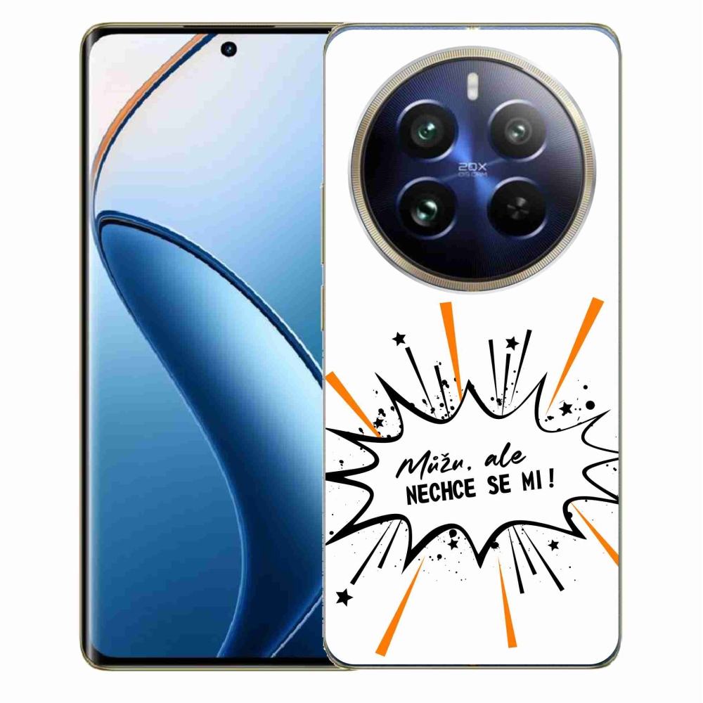 Gelový kryt mmCase na Realme 12 Pro 5G/12 Pro+ 5G - vtipný text 11 bílé pozadí