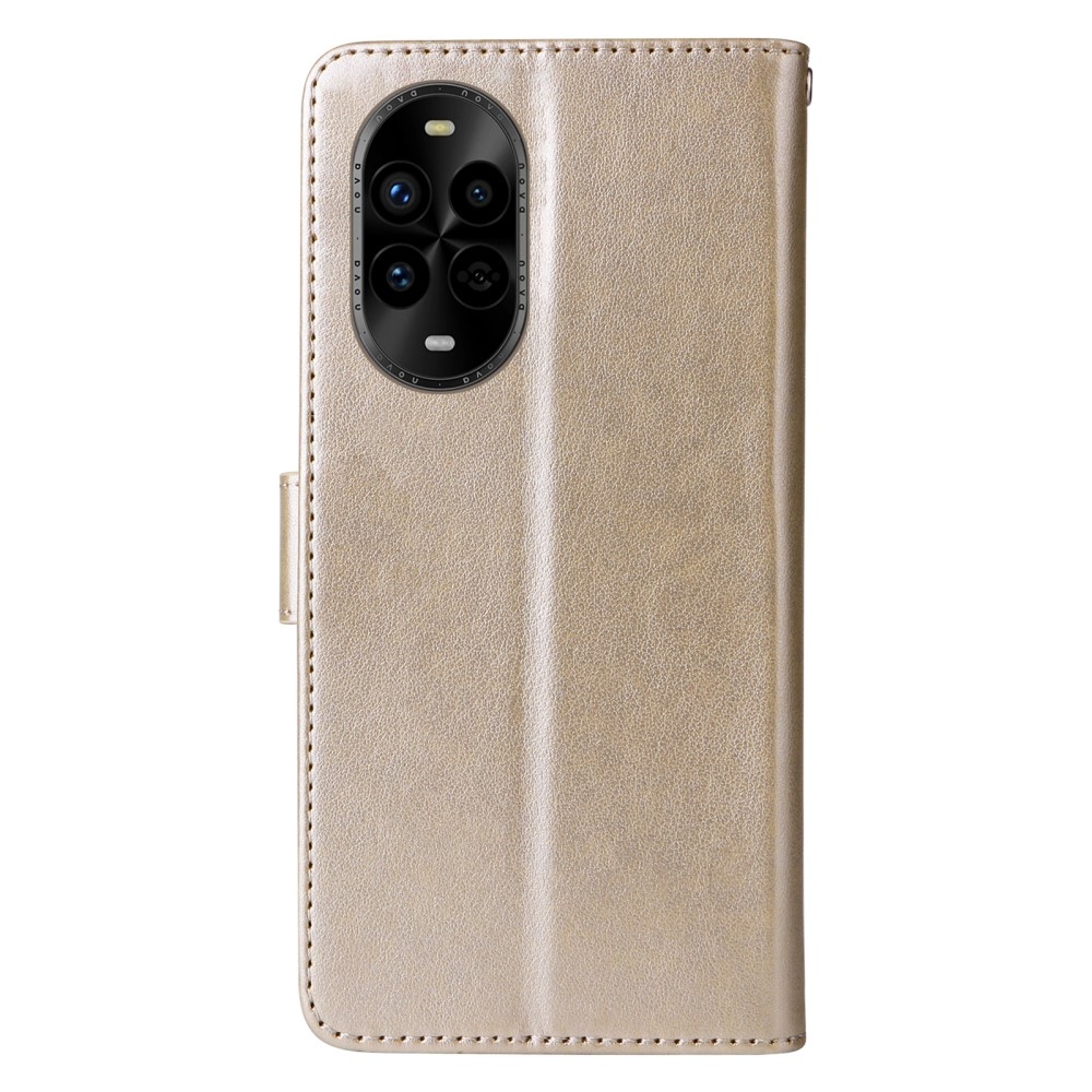 Flowery knížkové pouzdro na Huawei Nova 13 Pro 5G - zlaté