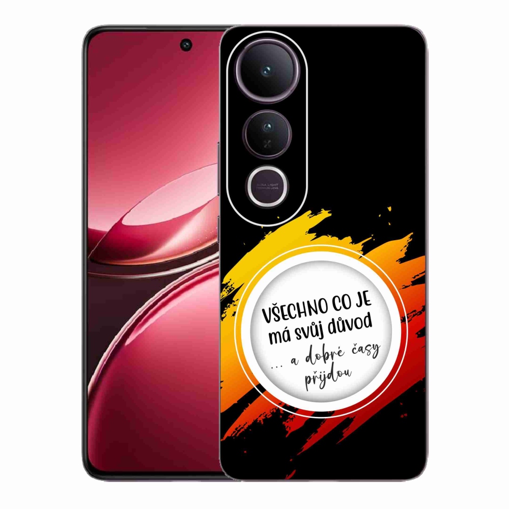 Gelový kryt mmCase na Vivo V50 Lite 4G/5G - citát 3 černé pozadí