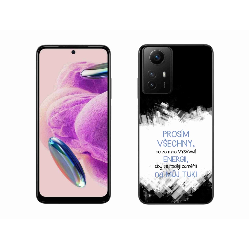 Gelový kryt mmCase na Xiaomi Redmi Note 12S - vtipný text 1 modrý
