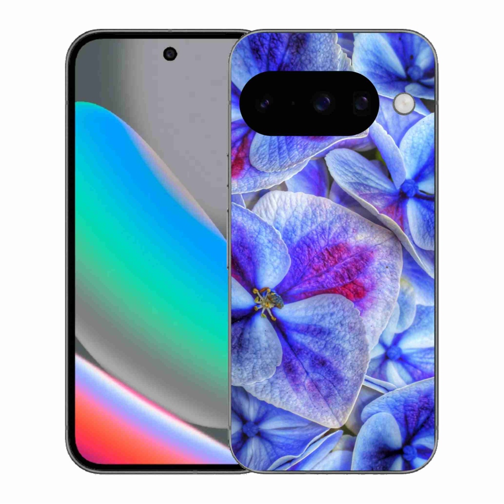 Gelový kryt mmCase na Google Pixel 10 - modré květy 1