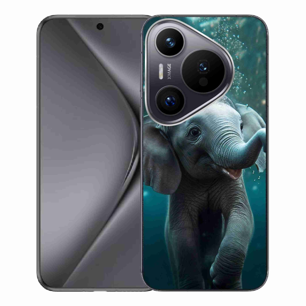 Gelový kryt mmCase na Huawei Pura 70 Pro - slůně pod vodou