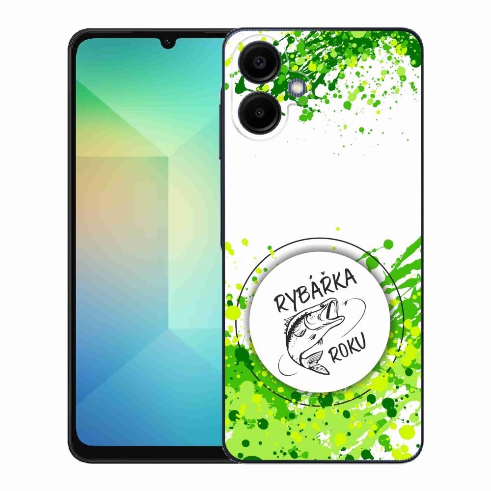 Gelový kryt mmCase na Samsung Galaxy A06 4G - rybářka roku bílé pozadí