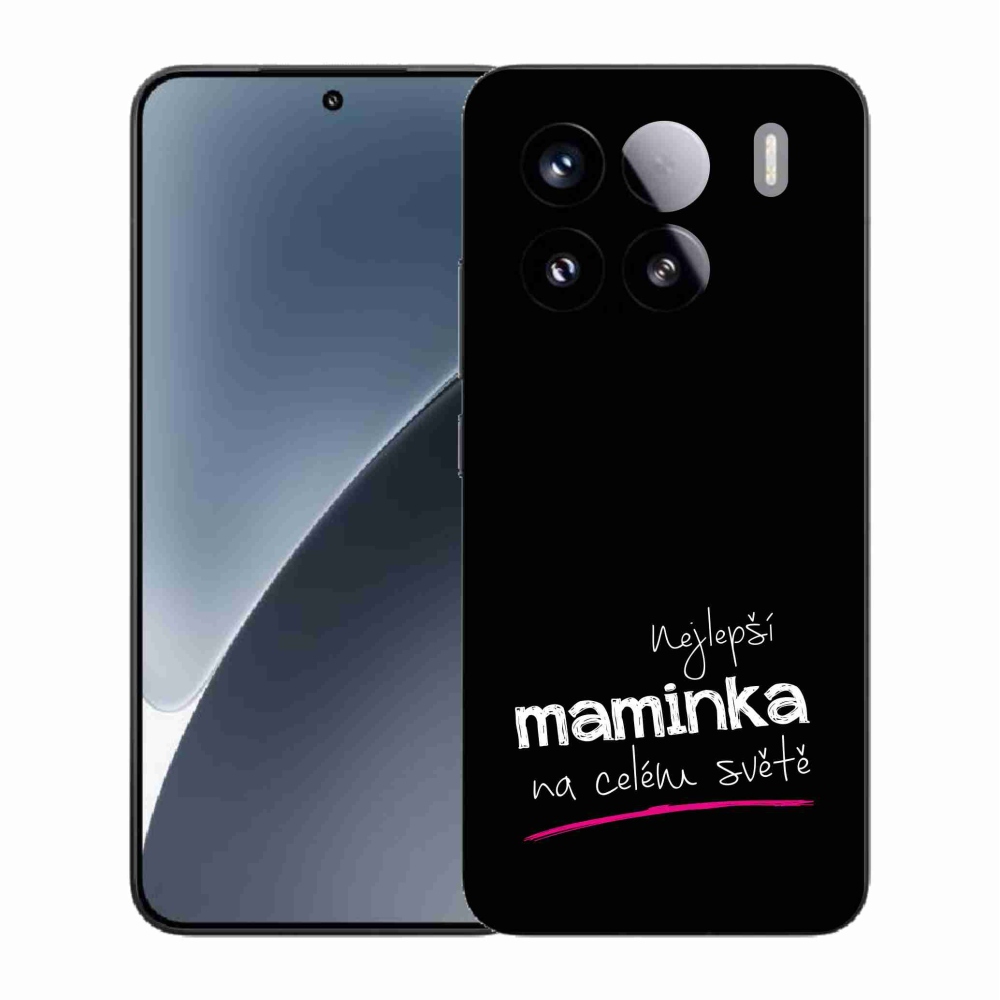 Gelový kryt mmCase na Xiaomi 15 - nejlepší maminka 4 černé pozadí