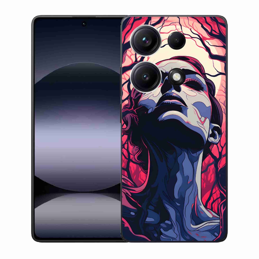 Gelový kryt mmCase na Xiaomi Redmi Note 14S - abstraktní obličej