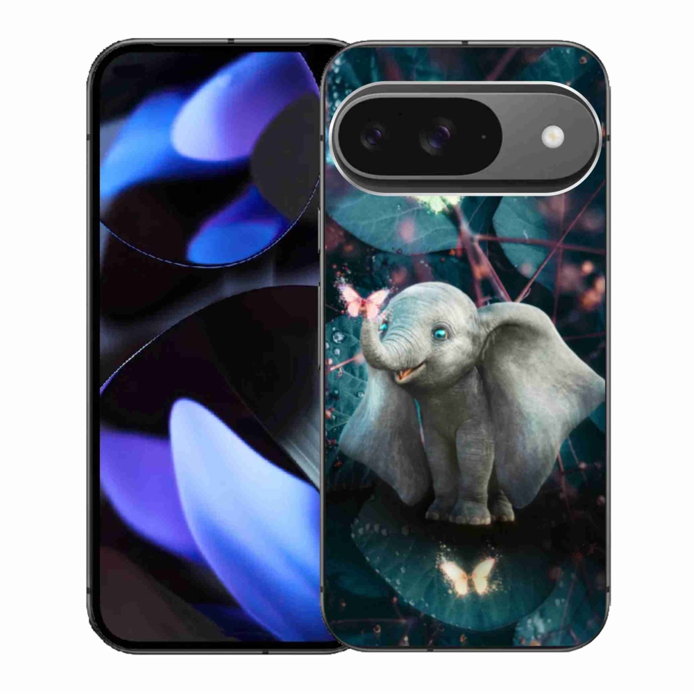 Gelový kryt mmCase na Google Pixel 9/9 Pro - roztomilý slon