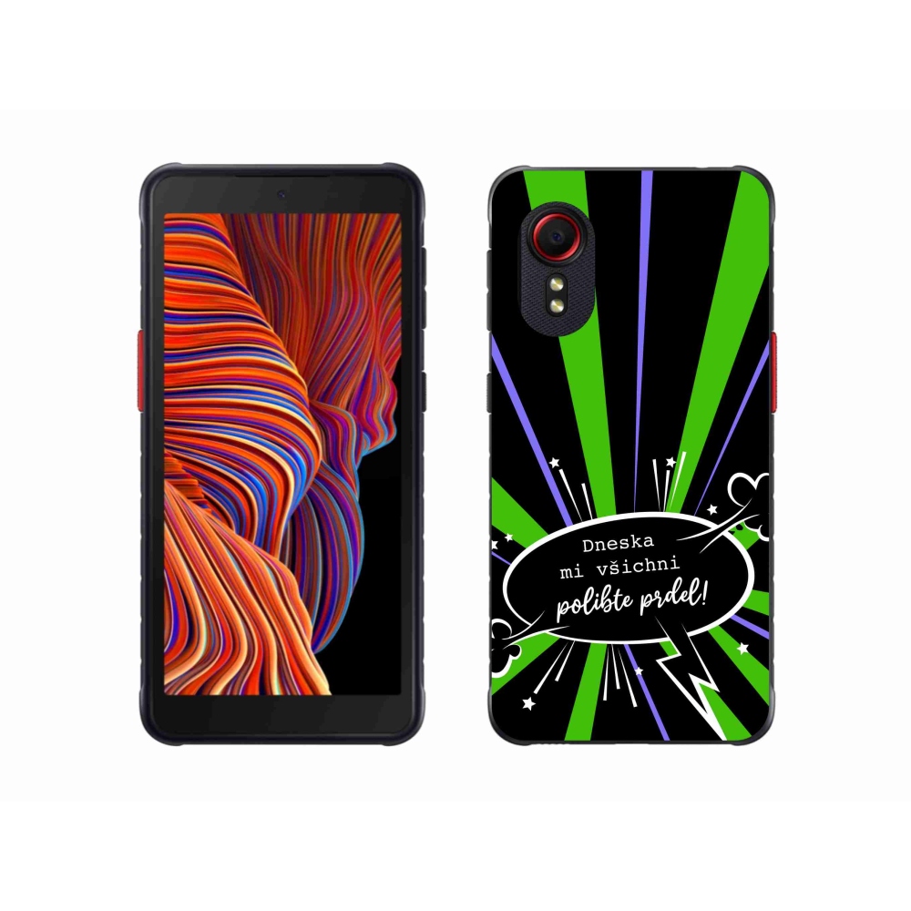 Gelový kryt mmCase na Samsung Galaxy Xcover 5 - vtipný text 15 černé pozadí