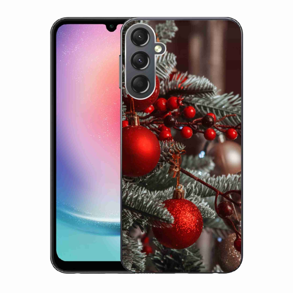 Gelový kryt mmCase na Samsung Galaxy A24 - vánoční ozdoby 2