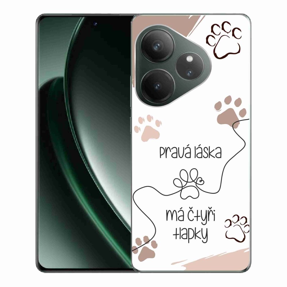 Gelový kryt mmCase na Realme GT 6 5G/GT 6T 5G - psí motiv 1 bílé pozadí