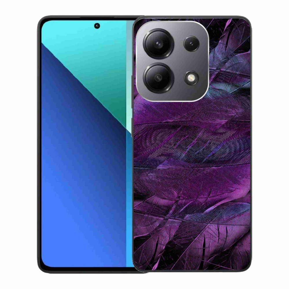 Gelový kryt mmCase na Xiaomi Redmi Note 13 - fialová pírka
