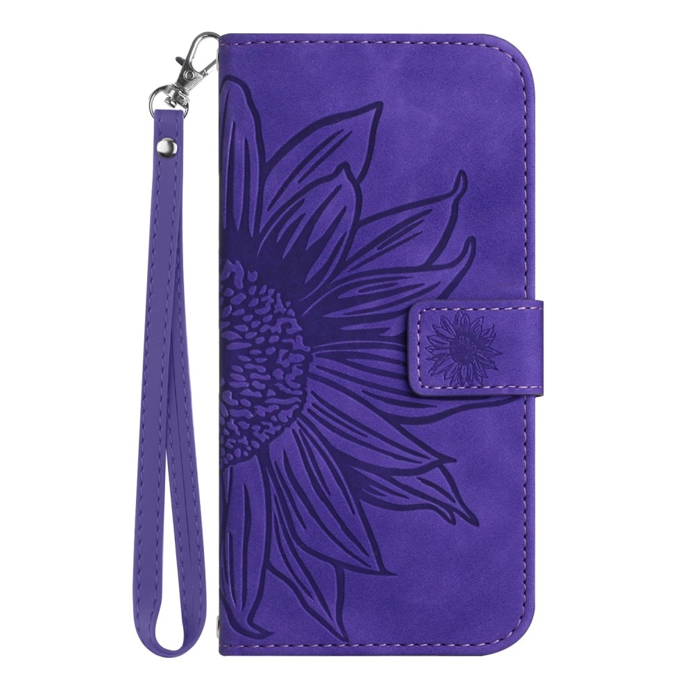 Sunflower knížkové pouzdro na Vivo X80 Lite - tmavěfialové
