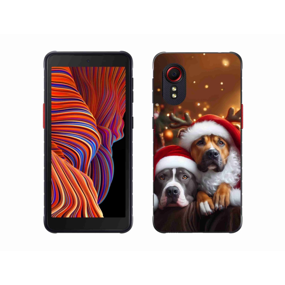 Gelový kryt mmCase na Samsung Galaxy Xcover 5 - vánoční psi