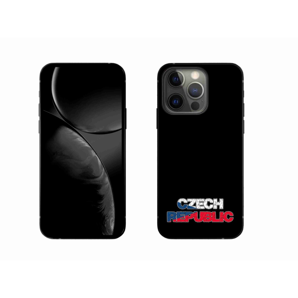 Gelový kryt mmCase na iPhone 13 Pro 6.1 - Czech Republic černé pozadí
