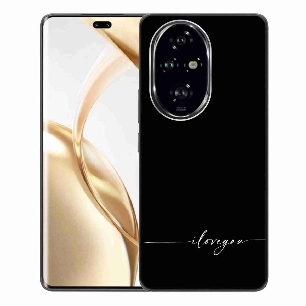 Gelový kryt mmCase na Honor 200 Pro 5G - I love you černé pozadí