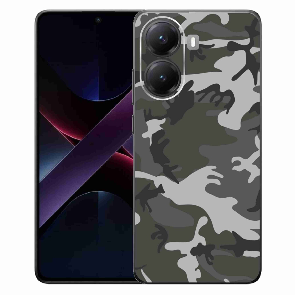 Gelový kryt mmCase na Xiaomi Poco X7 Pro 5G - maskáčový vzor