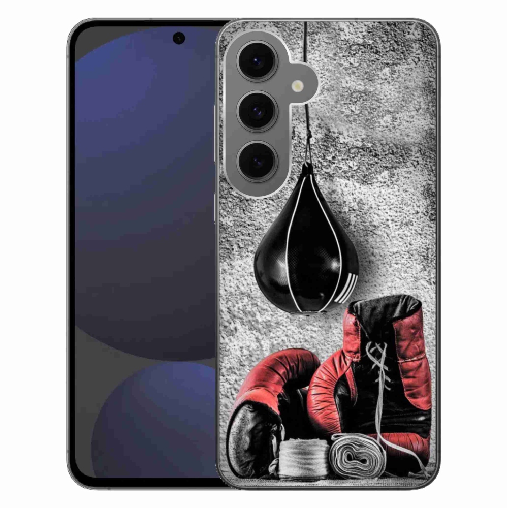 Gelový kryt mmCase na Samsung Galaxy S24 FE - boxovací pytel a rukavice