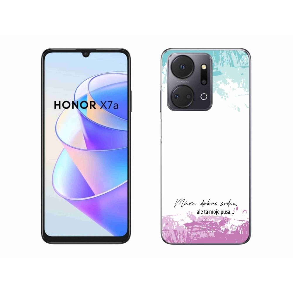 Gelový kryt mmCase na Honor X7a - vtipný text 3 bílé pozadí