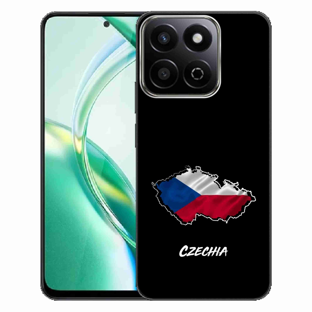 Gelový kryt mmCase na Honor 200 Smart 5G - Czechia černé pozadí