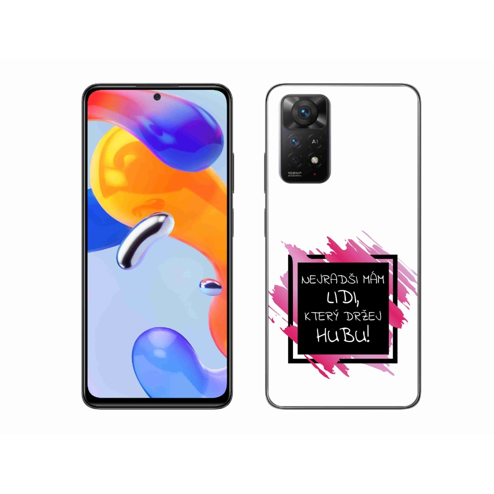 Gelový kryt mmCase na Xiaomi Redmi Note 11 Pro 4G/5G - vtipný text 7 černobílé pozadí