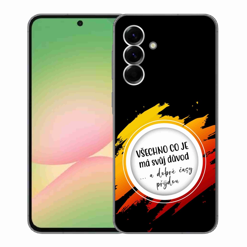 Gelový kryt mmCase na Samsung Galaxy A56 5G - citát 3 černé pozadí