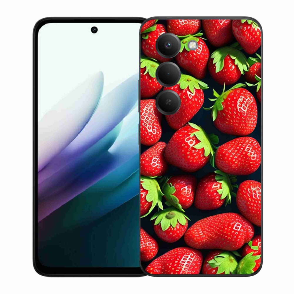 Gelový kryt mmCase na Xiaomi Redmi 15 4G/5G (171mm) - jahody