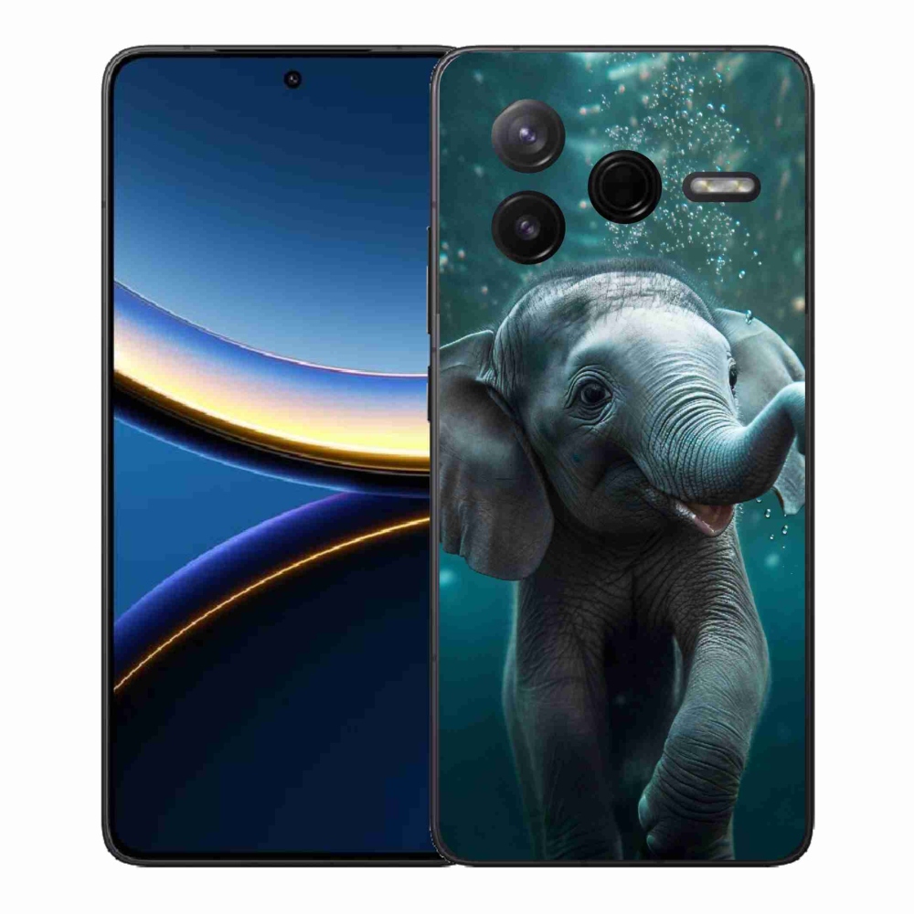Gelový kryt mmCase na Xiaomi Poco F7 Pro - slůně pod vodou