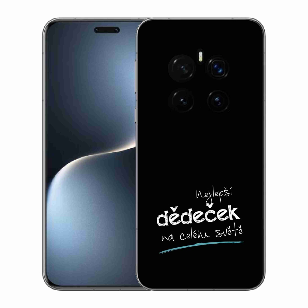 Gelový kryt mmCase na Honor Magic 7 Pro 5G - nejlepší dědeček 3 černé pozadí