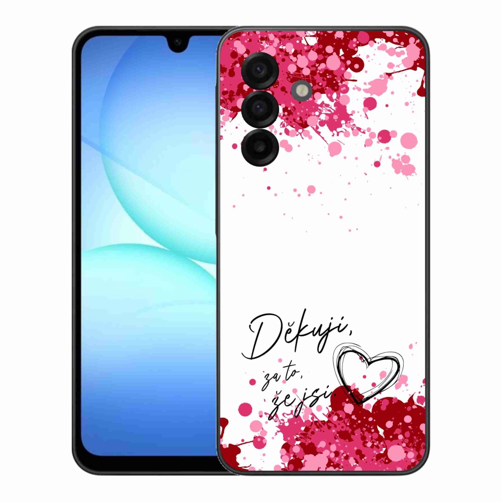 Gelový kryt mmCase na Samsung Galaxy A17 4G/5G - zamilovaný text 2 bílé pozadí