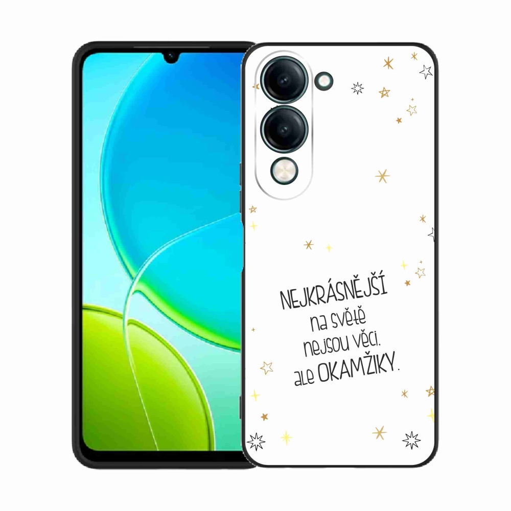 Gelový kryt mmCase na Vivo Y29s 5G - citát 4 bílé pozadí
